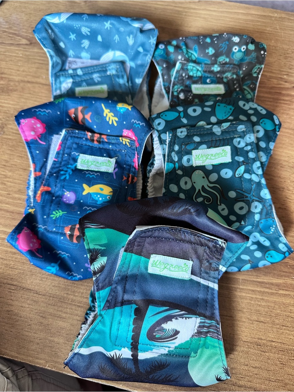 Male Dog Belly Bands (Under The Sea) 5-Pack